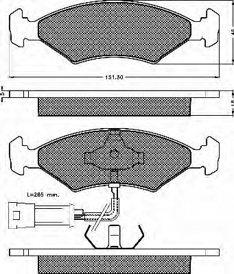 Комплект тормозных колодок, дисковый тормоз BSF 10272