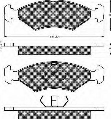 Комплект тормозных колодок, дисковый тормоз BSF 10274