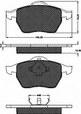 Комплект тормозных колодок, дисковый тормоз BSF 10340