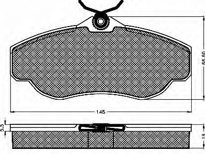 Комплект тормозных колодок, дисковый тормоз BSF 10395