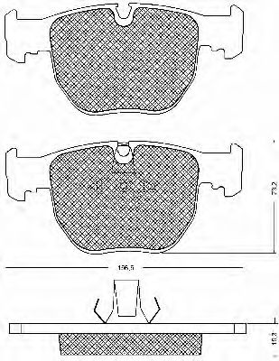 Комплект тормозных колодок, дисковый тормоз BSF 10409