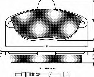 Комплект тормозных колодок, дисковый тормоз BSF 10412