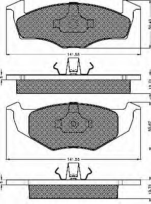 Комплект тормозных колодок, дисковый тормоз BSF 10416