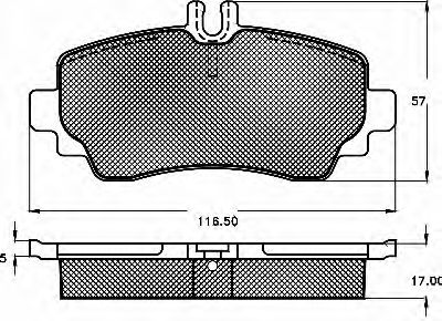 Комплект тормозных колодок, дисковый тормоз BSF 10432