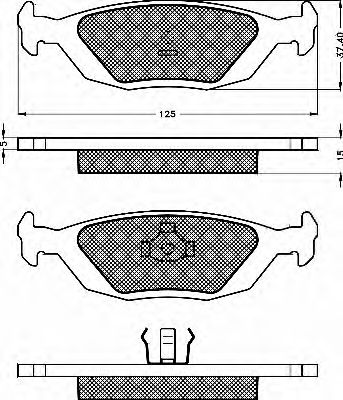 Комплект тормозных колодок, дисковый тормоз BSF 10460