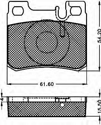 Комплект тормозных колодок, дисковый тормоз BSF 10463