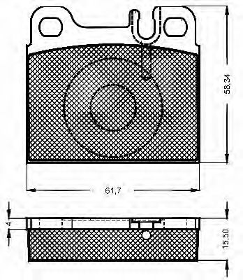 Комплект тормозных колодок, дисковый тормоз BSF 10487