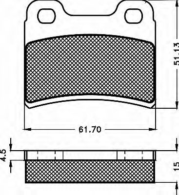 Комплект тормозных колодок, дисковый тормоз BSF 10507