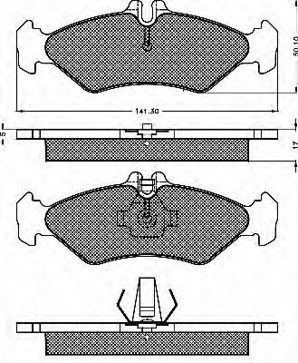 Комплект тормозных колодок, дисковый тормоз BSF 10513