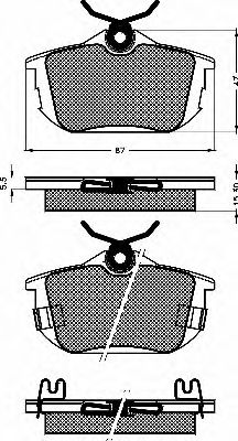Комплект тормозных колодок, дисковый тормоз BSF 10517