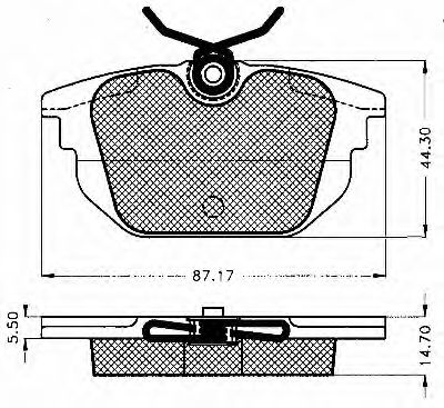 Комплект тормозных колодок, дисковый тормоз BSF 10530