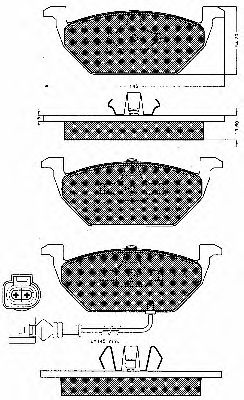 Комплект тормозных колодок, дисковый тормоз BSF 10539
