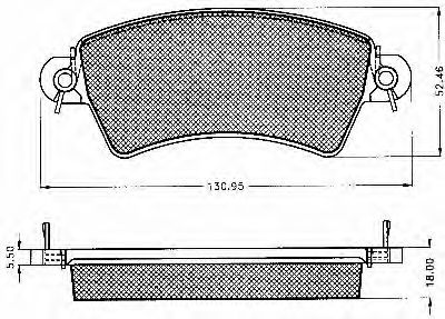 Комплект тормозных колодок, дисковый тормоз BSF 10545