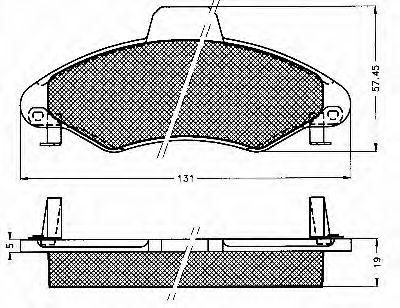 Комплект тормозных колодок, дисковый тормоз BSF 10565