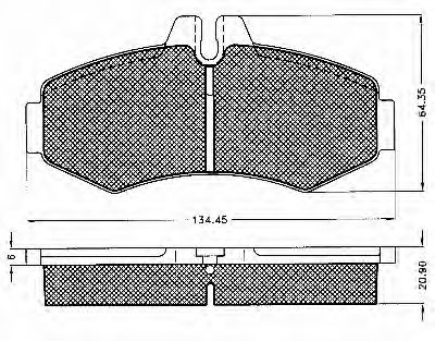 Комплект тормозных колодок, дисковый тормоз BSF 10572