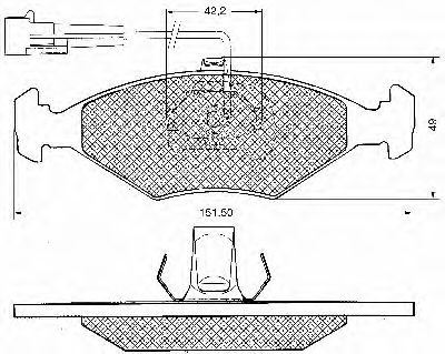 Комплект тормозных колодок, дисковый тормоз BSF 10649