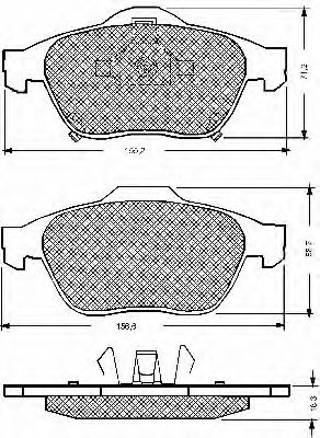 Комплект тормозных колодок, дисковый тормоз BSF 10668