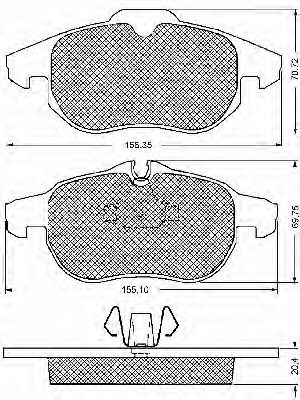 Комплект тормозных колодок, дисковый тормоз BSF 10679
