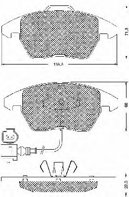 Комплект тормозных колодок, дисковый тормоз BSF 10681