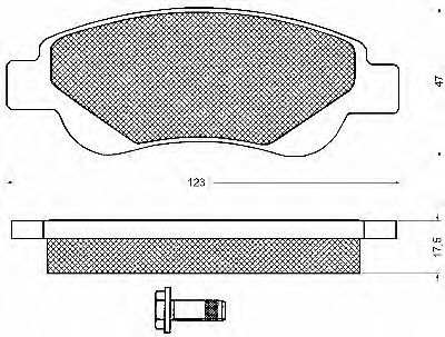 Комплект тормозных колодок, дисковый тормоз BSF 10688