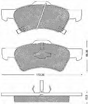 Комплект тормозных колодок, дисковый тормоз BSF 10694