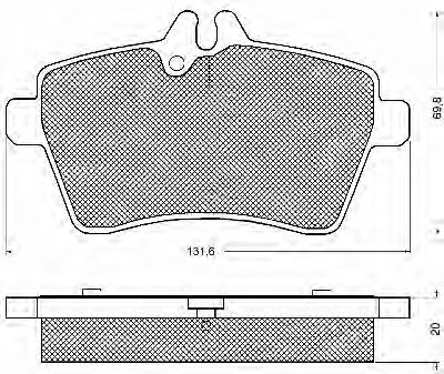 Комплект тормозных колодок, дисковый тормоз SAMKO 05P1243