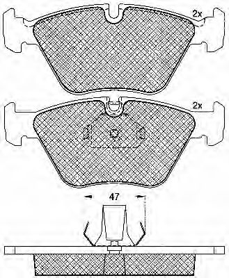 Комплект тормозных колодок, дисковый тормоз BSF 10791