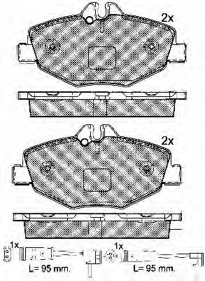 Комплект тормозных колодок, дисковый тормоз BSF 10792