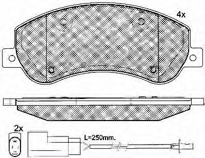 Комплект тормозных колодок, дисковый тормоз BSF 10831