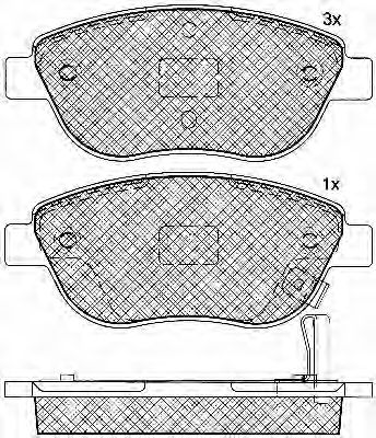 Комплект тормозных колодок, дисковый тормоз BSF 10841
