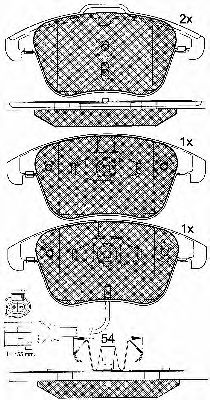 Комплект тормозных колодок, дисковый тормоз BSF 10857