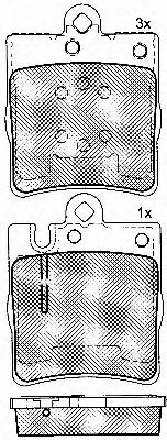 Комплект тормозных колодок, дисковый тормоз BSF 10859