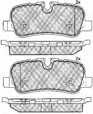 Комплект тормозных колодок, дисковый тормоз BSF 10884