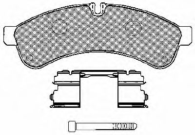 Комплект тормозных колодок, дисковый тормоз BSF 10892