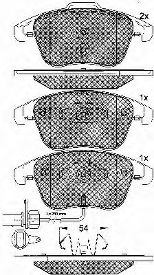 Комплект тормозных колодок, дисковый тормоз BSF 10903