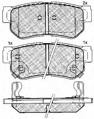 Комплект тормозных колодок, дисковый тормоз BSF 10919