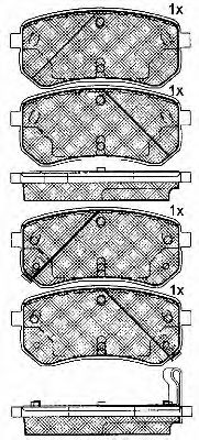 Комплект тормозных колодок, дисковый тормоз BSF 10920