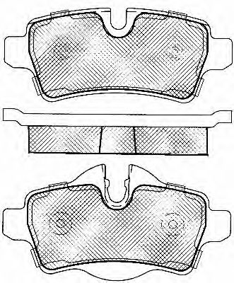 Комплект тормозных колодок, дисковый тормоз BSF 10955