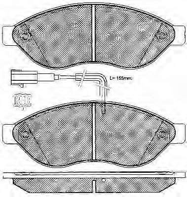 Комплект тормозных колодок, дисковый тормоз BSF 10990