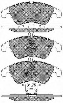 Комплект тормозных колодок, дисковый тормоз BSF 20073