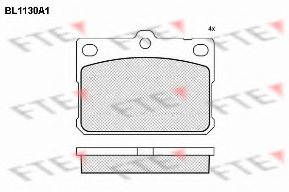 Комплект тормозных колодок, дисковый тормоз FTE BL1130A1