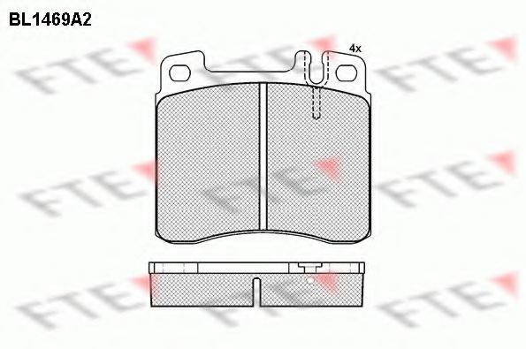 Комплект тормозных колодок, дисковый тормоз FTE BL1469A2