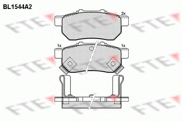 Комплект тормозных колодок, дисковый тормоз FTE BL1544A2