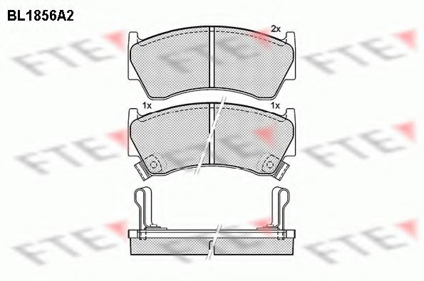 Комплект тормозных колодок, дисковый тормоз FTE BL1856A2