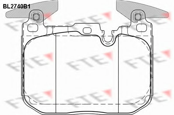 Комплект тормозных колодок, дисковый тормоз FTE BL2740B1