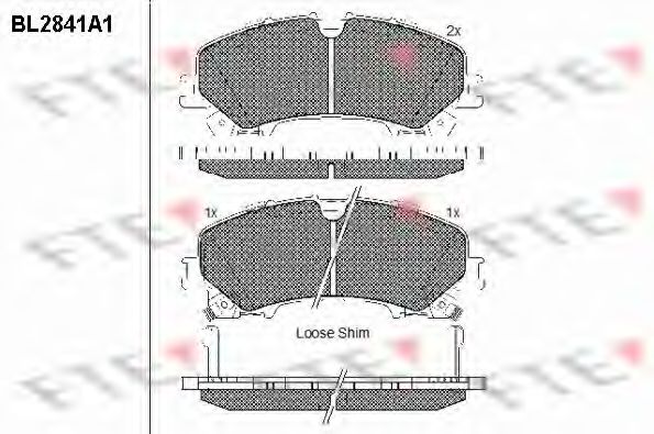 Комплект тормозных колодок, дисковый тормоз REMSA 140732
