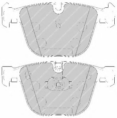 Комплект тормозных колодок, дисковый тормоз FERODO FDB1672
