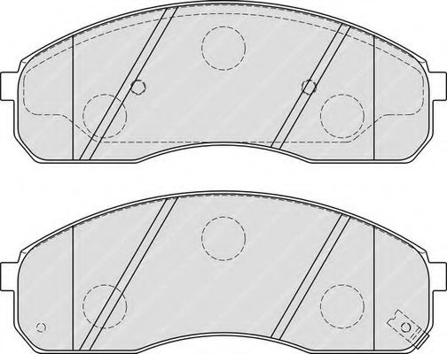 Комплект тормозных колодок, дисковый тормоз FERODO FDB1990