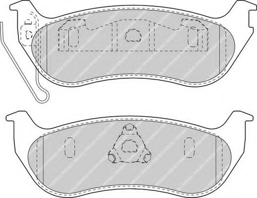 Комплект тормозных колодок, дисковый тормоз FERODO 24355