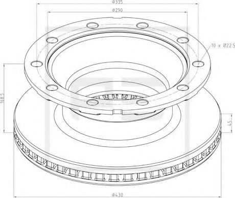 Тормозной диск PE Automotive 296.000-00A